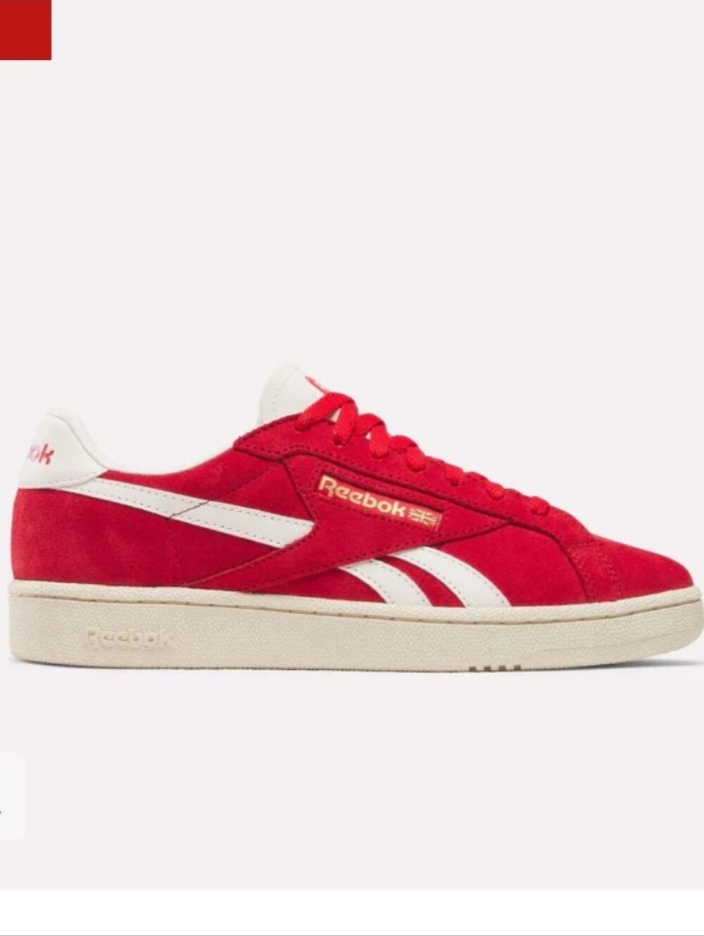 Reebok Club C Ground Sneakers - Vector Red & Paper White Mens 7.5